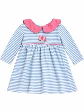Baby Luigi Blue & White Striped Outfit 12M